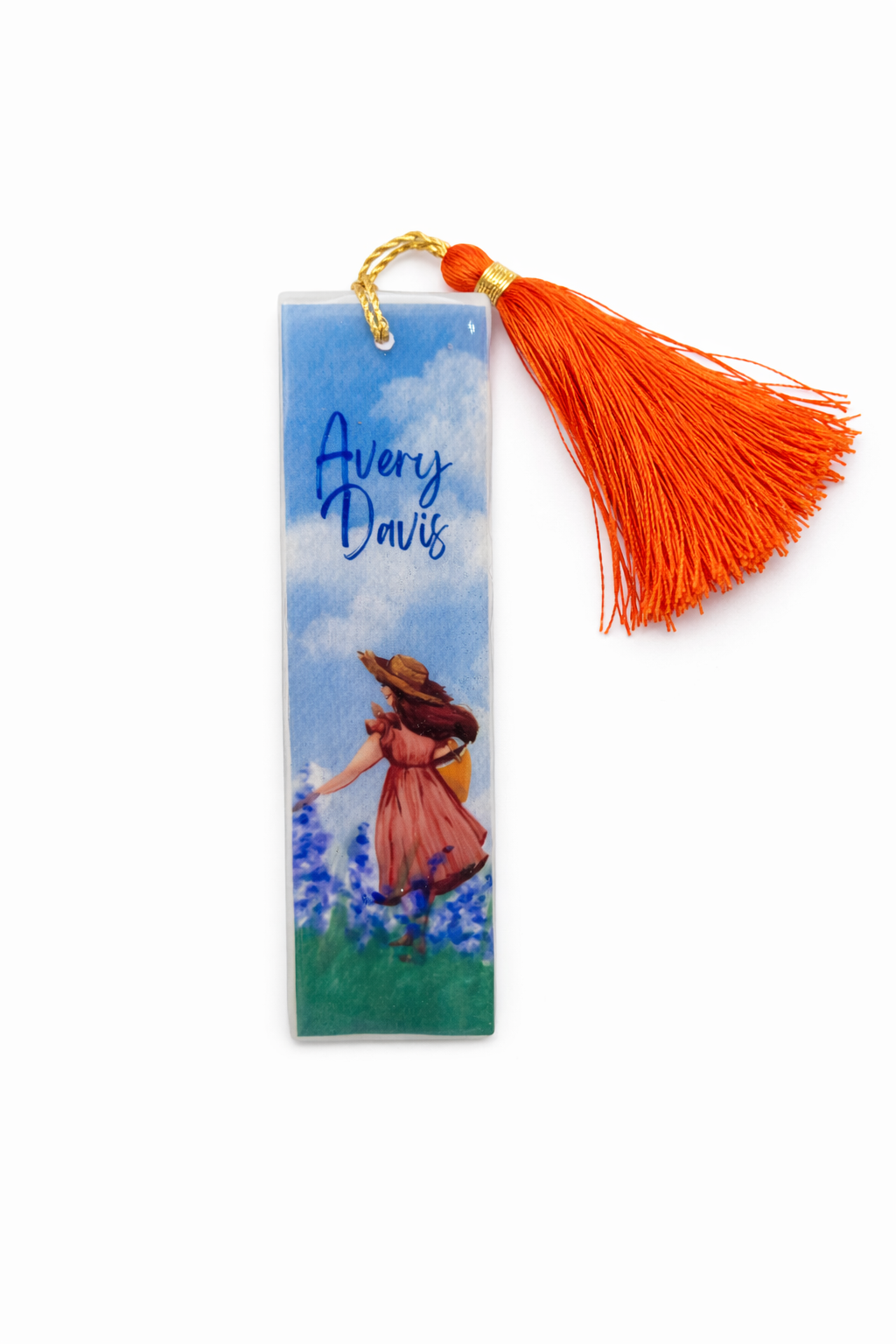 Handmade Resin Bookmark with Tassel | “Just One More Ayat” Quote | Floral Aesthetic Bookmark for Readers