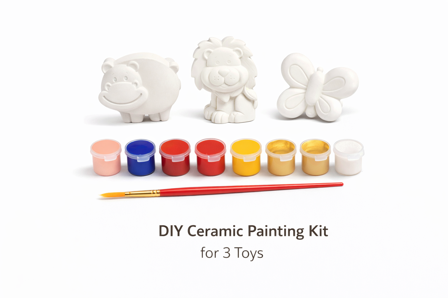 DIY Ceramic Painting Kit for Kids | Paint Your Own Ceramic Toy | Art & Craft Activity with Colours & Brush