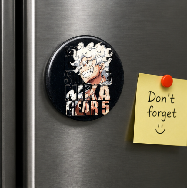 Handmade Anime Resin Fridge Magnet | Premium Glossy Refrigerator Magnet | Decorative Resin Art Magnet for Home, Office & Gifts